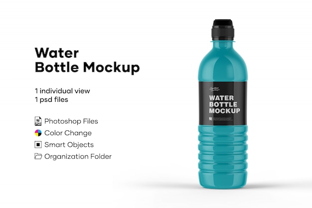 Maqueta de una botella de agua