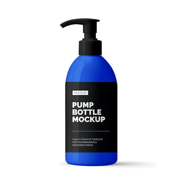 Maqueta de botella de bomba cosmética