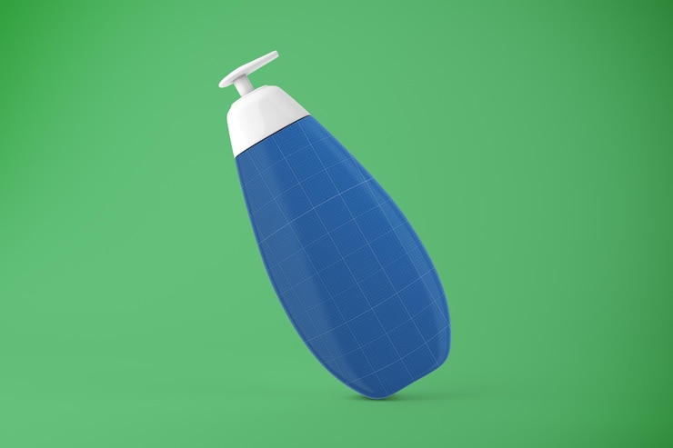 PSD maqueta de botella de bomba de loción