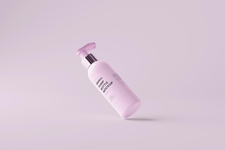 PSD maqueta de botella de bomba pequeña