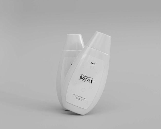 Maqueta de botella de champú realista 3d