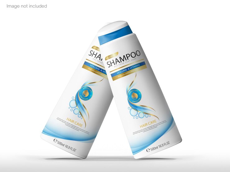 PSD maqueta de botella de champú