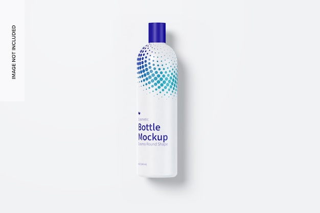 Maqueta de botella cosmética redondeada de 8 oz / 240 ml
