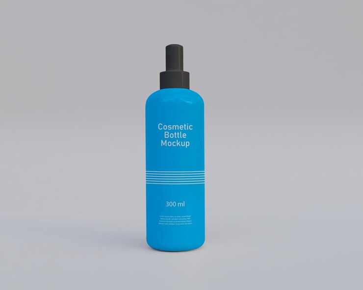 Maqueta de botella de cosméticos