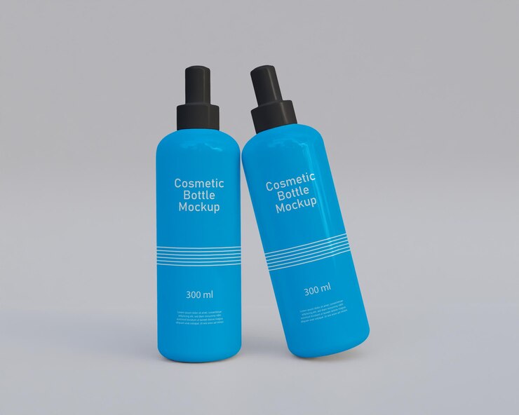 Maqueta de botella de cosméticos