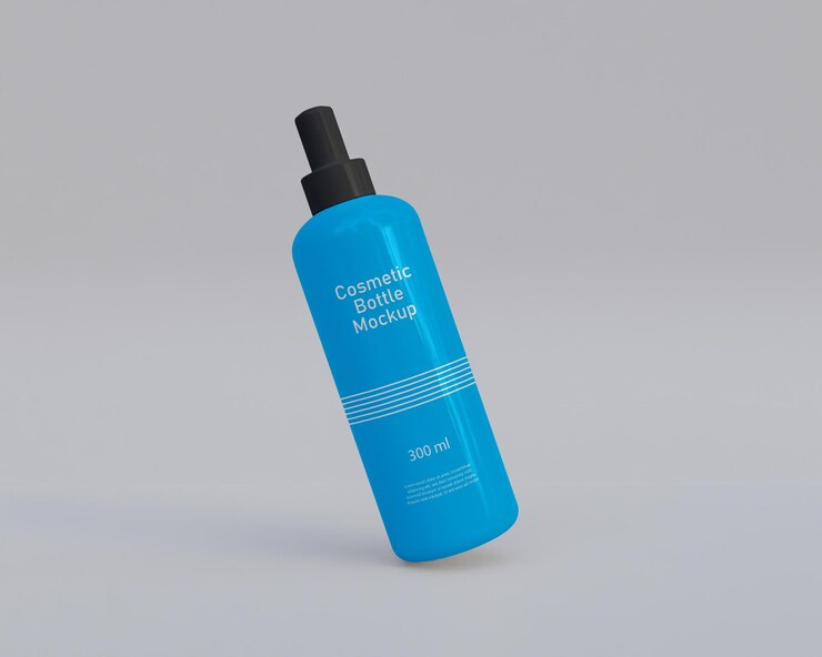 Maqueta de botella de cosméticos