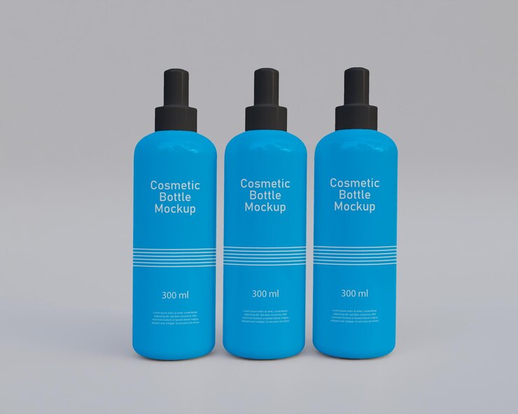 Maqueta de botella de cosméticos