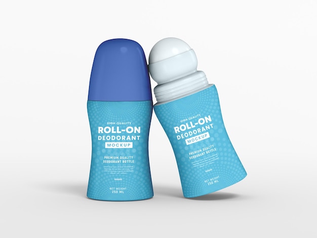 Maqueta de botella de desodorante roll on