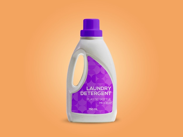 Maqueta de botella de detergente para ropa