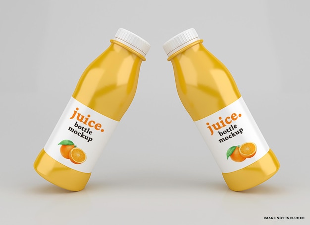 Maqueta de botella de jugo aislado
