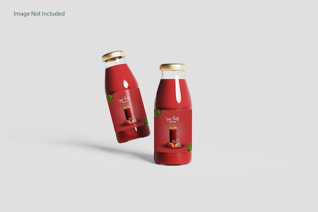 Maqueta de botella de jugo