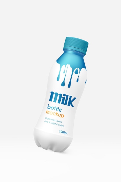Maqueta de botella de leche