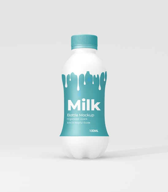 Maqueta de botella de leche