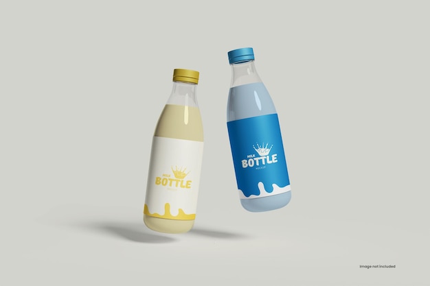 Maqueta de botella de leche