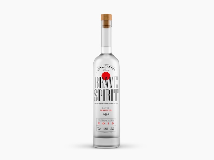 PSD maqueta de botella de licor
