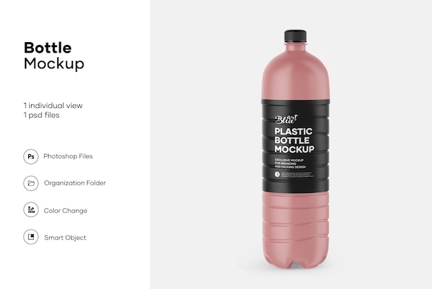 Maqueta de botella mate