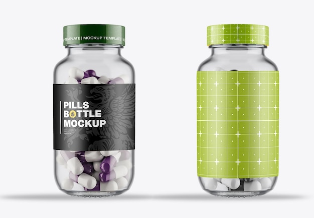 Maqueta de botella de pastillas