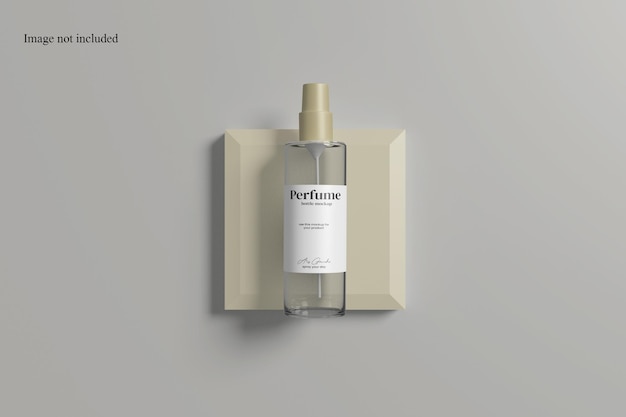 Maqueta de botella de perfume limpia para mostrar su diseño a los clientes