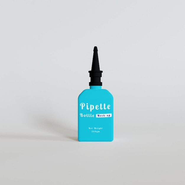 Maqueta de botella de pipeta realista