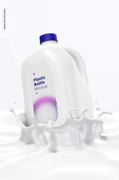 Maqueta de botella de plástico