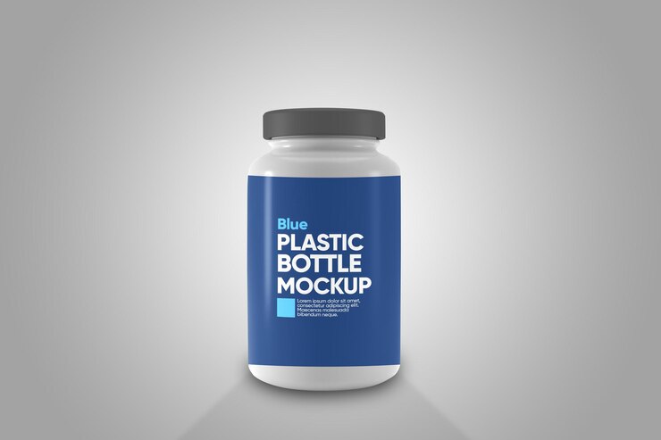 Maqueta de botella de plástico