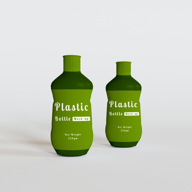 Maqueta de botella de plástico