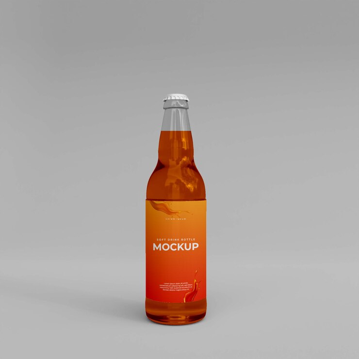 Maqueta de botella de refresco 3D