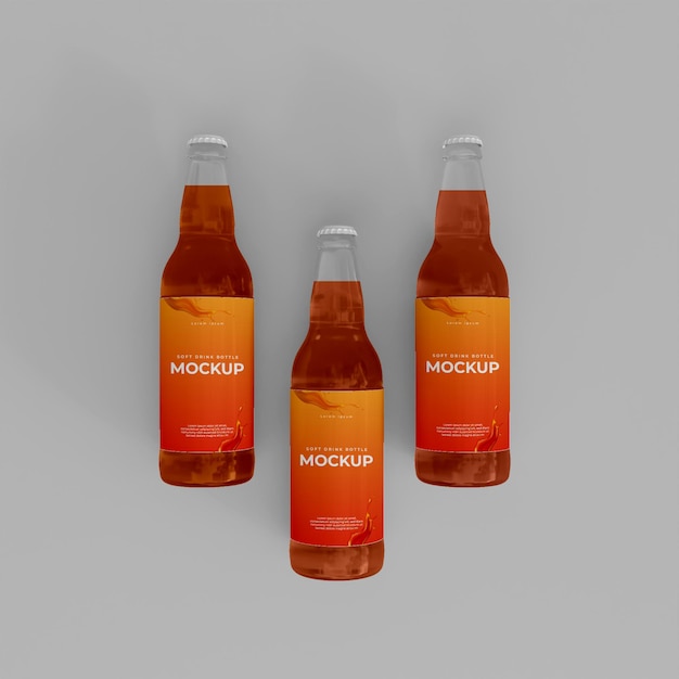 Maqueta de botella de refresco 3D