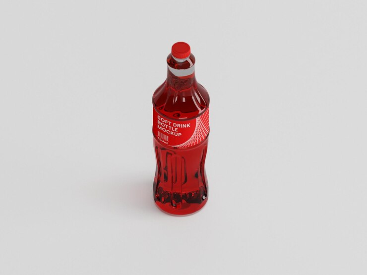 PSD maqueta de botella de refresco