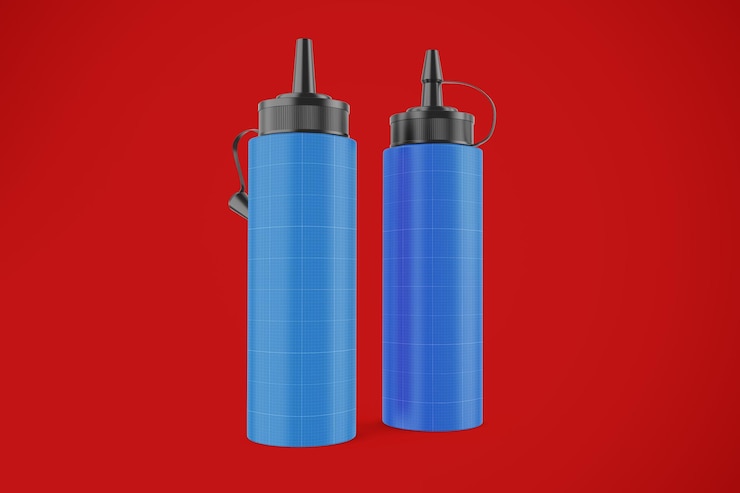 PSD maqueta de botella de salsa mate