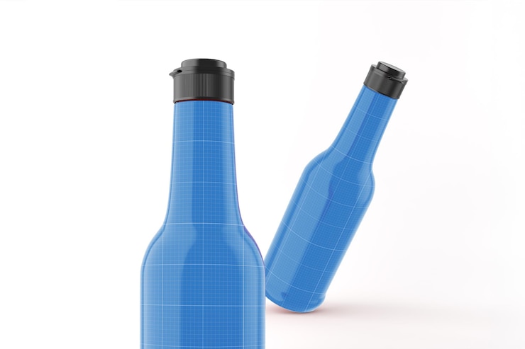 PSD maqueta de botella de salsa picante
