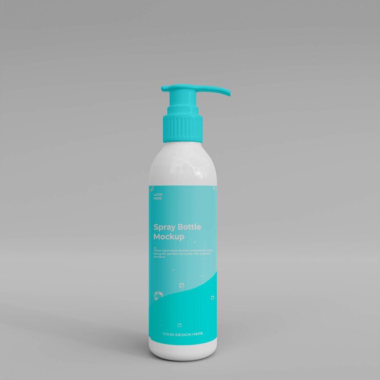 Maqueta de botella de spray 3d