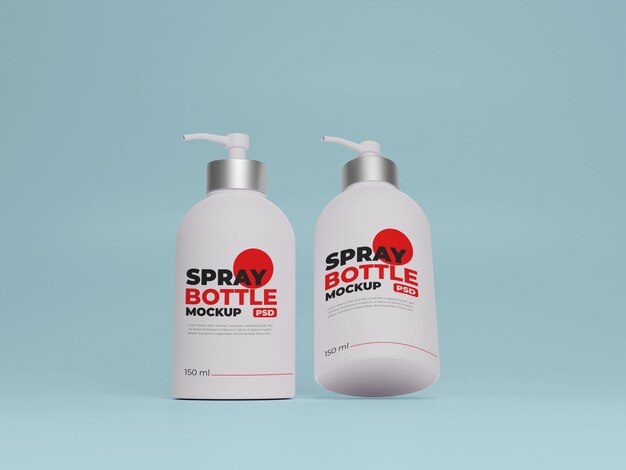Maqueta de botella de spray blanco