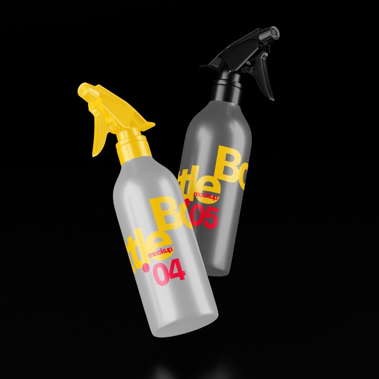 Maqueta de botella de spray de gravedad PSD