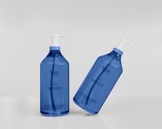 Maqueta de botella de spray realista en 3D