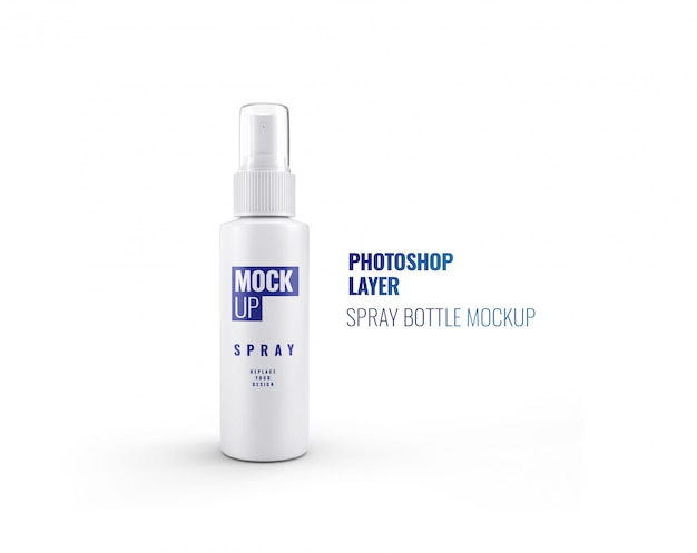 PSD maqueta de botella de spray realista