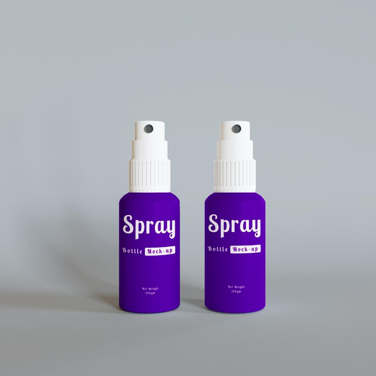 Maqueta de botella de spray realista