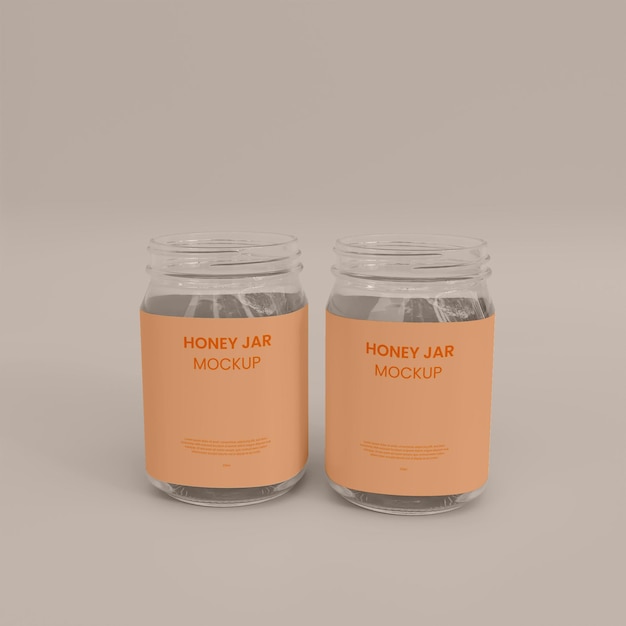 Maqueta de botella de tarro 3d de primera calidad