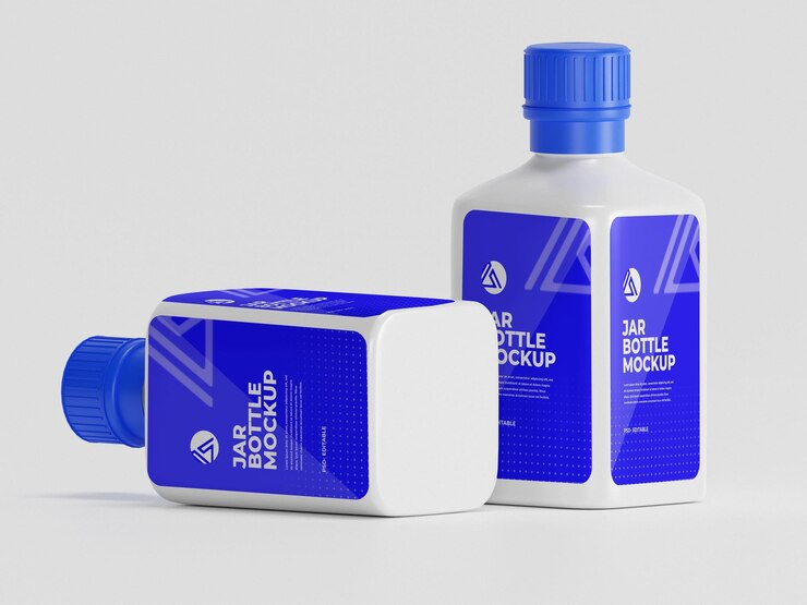 PSD maqueta de botella de tarro