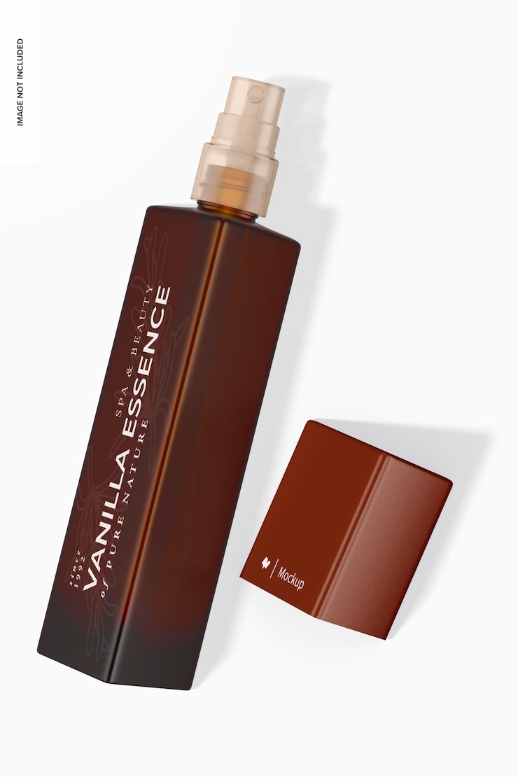 PSD maqueta de botella triangular de 60 ml