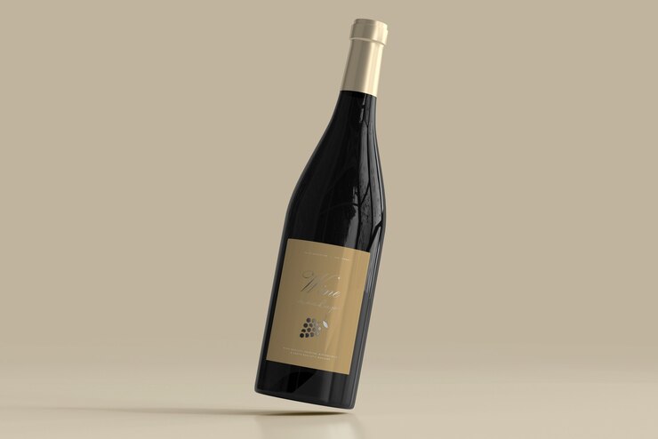 Maqueta de botella de vino