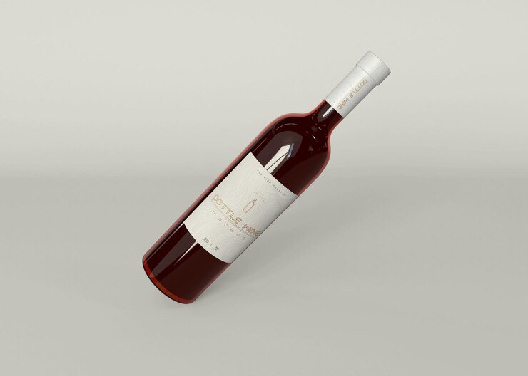 Maqueta de botella de vino