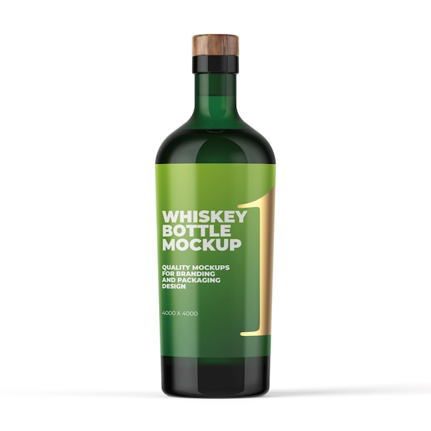 PSD maqueta de botella de whisky