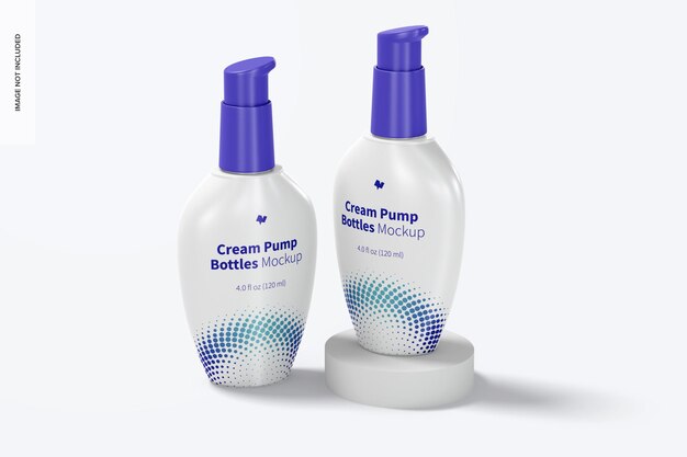Maqueta de Botellas de Bomba de Crema