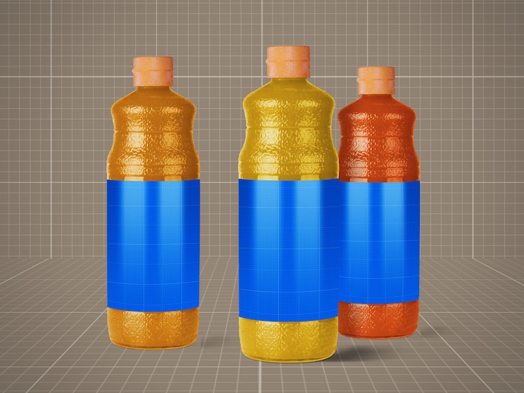 PSD maqueta de botellas de jugo
