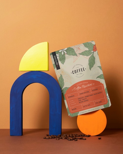Maqueta de café colombiano.