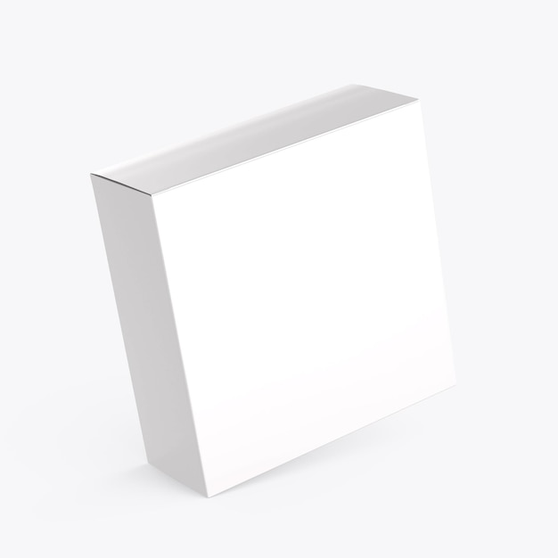 Maqueta de caja blanca en blanco