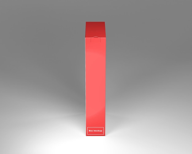 Maqueta de caja de bloqueo de lengüeta rectangular alta y delgada PSD