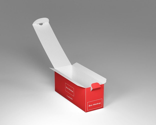 Maqueta de caja de bloqueo de lengüeta rectangular baja y delgada PSD