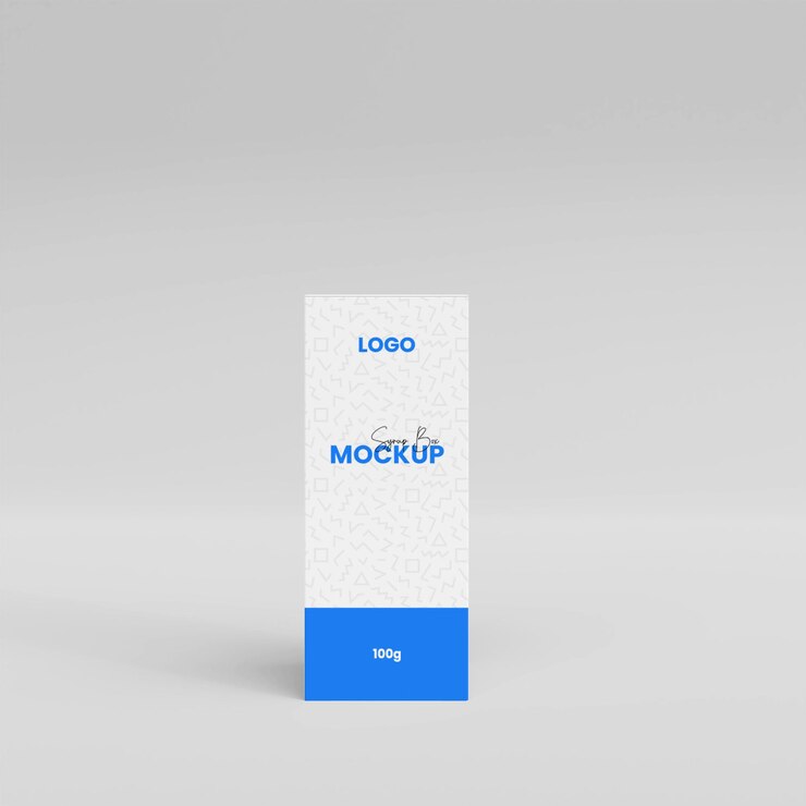 Maqueta de caja de botella de jarabe realista 3D aislada